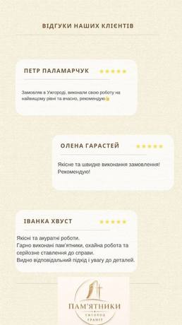 Відгук клієнта про швидку та якісну роботу
